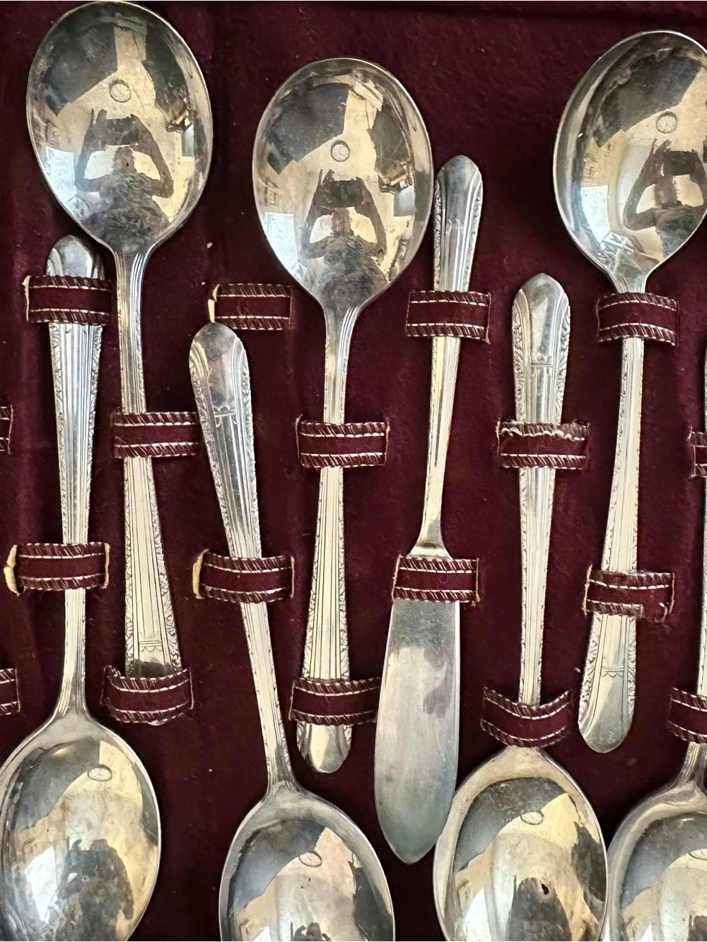 Wm Rogers Silver plated spoons, knives and forks. IS